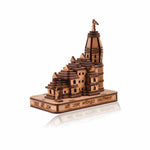 Ram mandir Ayodhya 3D Wood Showpiece 3.5 Inch - Nainileaf