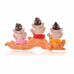 Set of 3 Mini Ganesha Cute Showpiece - Nainileaf