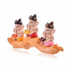 Set of 3 Mini Ganesha Cute Showpiece - Nainileaf