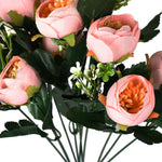 Peony Bloom Light pink Artificial Flowers - Single Stem - Nainileaf