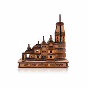 Ram mandir Ayodhya 3D Wood Showpiece 3.5 Inch - Nainileaf