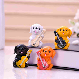 4 Piece Dog Ceramic Showpiece - Nainileaf