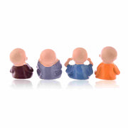 Buddha monks figurines Showpiece set of 4pcs - Nainileaf