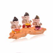 Set of 3 Mini Ganesha Cute Showpiece - Nainileaf