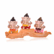 Set of 3 Mini Ganesha Cute Showpiece - Nainileaf