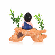 Baby Buddha Sitting Statue Showpiece -10cm - Nainileaf