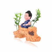 Baby Buddha Sitting Statue Showpiece -10cm - Nainileaf