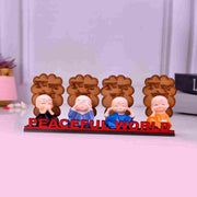 Peaceful World Buddha Monk Showpiece Figurine - Nainileaf