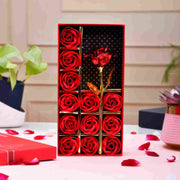 Metal Rose with Artificial Bouquet - Nainileaf