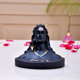 Resin Adiyogi Shiva Idol Statue - Medium - Nainileaf