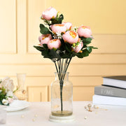 Peony Bloom Light pink Artificial Flowers - Single Stem - Nainileaf