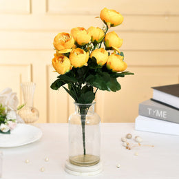Bloom Light yellow Artificial Flowers - Single Stem - Nainileaf