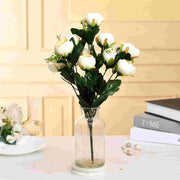 Peony Bloom Light Cream Artificial Flowers- Single Stem - Nainileaf