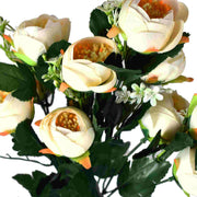 Peony Bloom Light Cream Artificial Flowers- Single Stem - Nainileaf