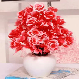 Artificial Red and White petel flower - Nainileaf