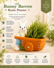 Nainileaf Bunny Barrow Resin Planter (Without Plant)