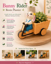 Nainileaf Bunny Rider Resin Planter