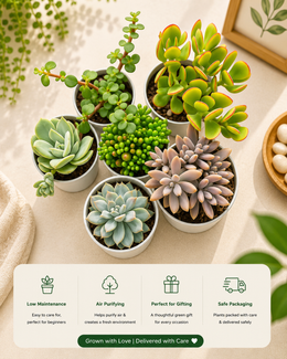 Assorted combo of 6 Succulents - Nainileaf