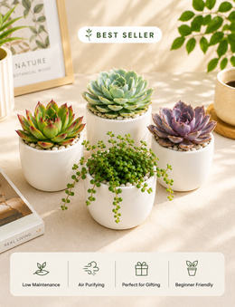 Assorted Combo of 4 Succulents - Nainileaf