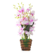Pink Orchid Artificial Flowers with Pot