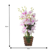 Pink Orchid Artificial Flowers with Pot