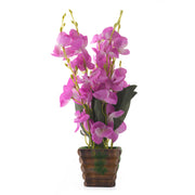 Purple Orchid Artificial Flower Decorative With Pot
