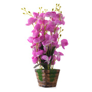 Purple Orchid Artificial Flower Decorative With Pot
