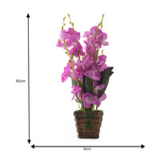 Purple Orchid Artificial Flower Decorative With Pot