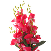 Red Orchid Artificial Flower Decorative With Pot