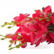Red Orchid Artificial Flower Decorative With Pot