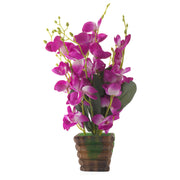 Dark Purple Orchid Artificial Flower Decorative With Pot