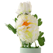 Artificial Pure White Flower Plant with Lined Pot