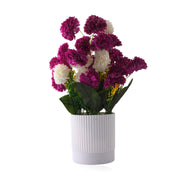 Multicolor Faux Plant in Lined Plastic Pot