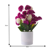 Multicolor Faux Plant in Lined Plastic Pot