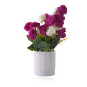 Multicolor Faux Plant in Lined Plastic Pot