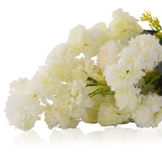 White Faux Plant in Lined Plastic Pot