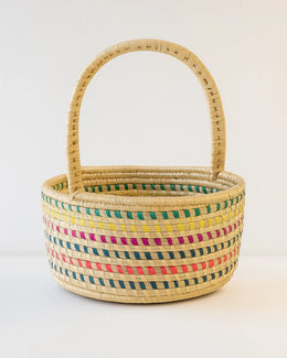 Nainileaf Handmade Oval Bamboo Carry Basket