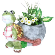 Tortoise with Cart Pot Planter