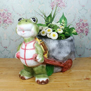 Tortoise with Cart Pot Planter