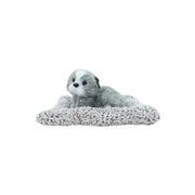 Fur Dog on Pillow (Grey)