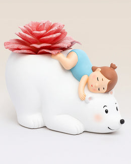 Nainileaf Bear Girl Pot (Without Plant)