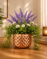 Nainileaf Copper Luxe Geometric Planter