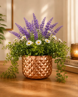 Nainileaf Copper Luxe Geometric Planter - Nainileaf