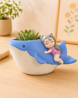 Nainileaf DreamWhale Resin Planter - Nainileaf