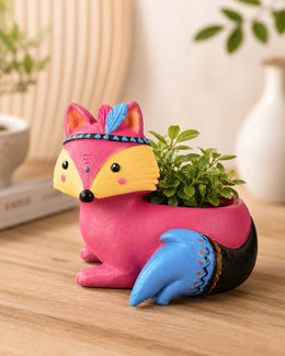 Nainileaf Foxy Bloom Resin Planter - Nainileaf