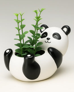 Nainileaf Panda 4 inch raisin Pot- (Without Plant)