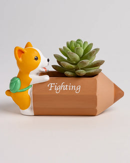 Nainileaf Pencil Pot 4 Inch raisin Pot (Without Plant)