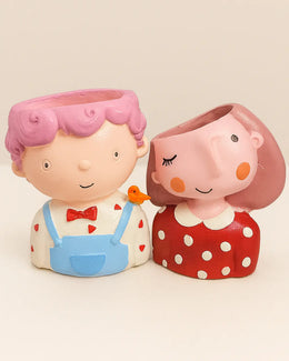 Nainileaf Raisin boy and girl Couple Planters