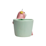 Sloth Bear Ceramic Pot (Dark Pink)