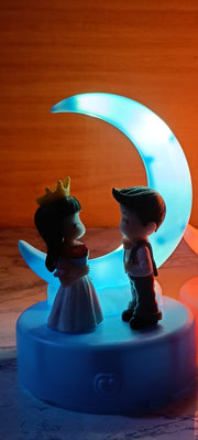 Miniature Frames with LED Light - Moon Shape